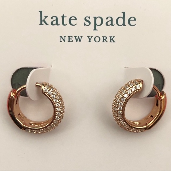 Kate Spade Rose Gold Hoop Earrings - Picture 7 of 8